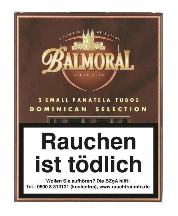 Balmoral Dominican Selection Small Panatela Tubo, 5 Stück NA