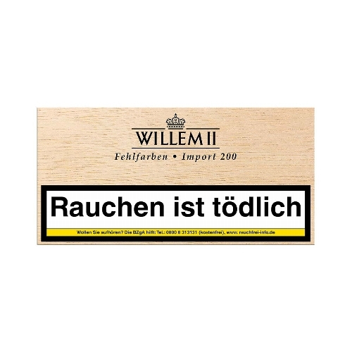 Willem II Fehlfarben Import 200 Sumatra, 100 Stück