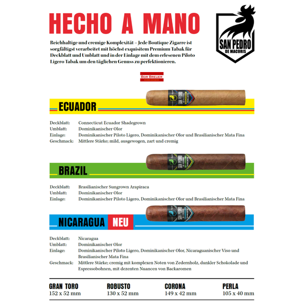San Pedro de Macoris Nicaragua Robusto, 20 Zigarren