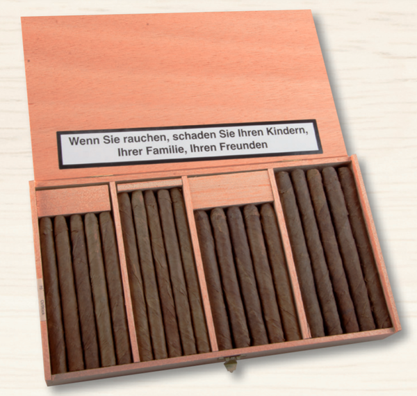 Meine Auswahl, Sortiment 50 Brasil Zigarren / Zigarillos in Holzkiste