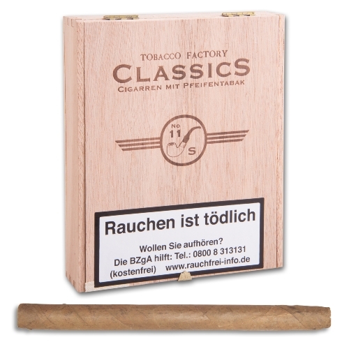 Tobacco Factory Classics No. 11, 20 Zigarren mit Pfeifentabak, 100% Tabak